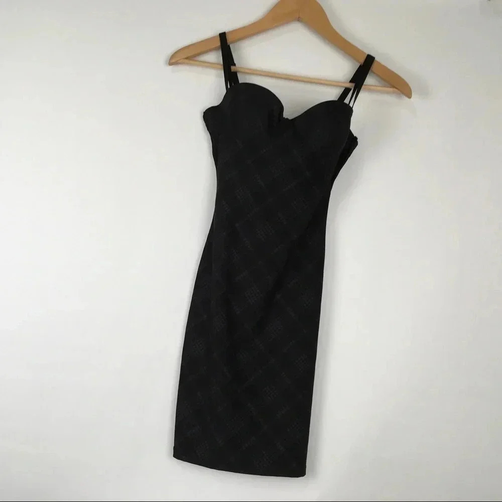Curvi‎ Checkered Pattern Shaping Dress Size Medium